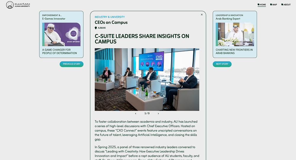 Mapping Ajman University's global connections